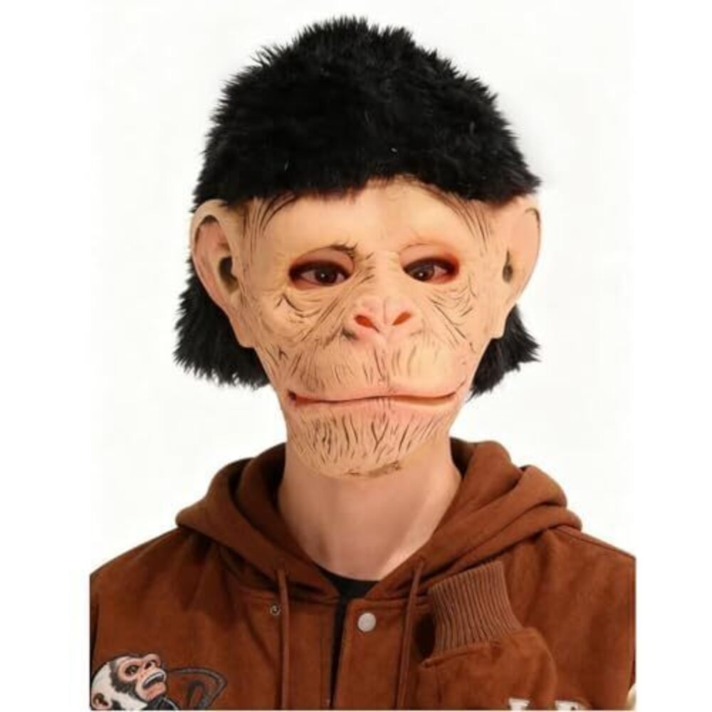 6454 Chimp Forest Animal Head Mask Movie-inspired Monkey Mask For Halloween